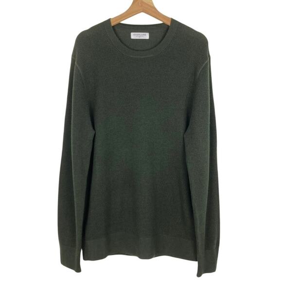 Everlane Men's Merino Wool Crewneck Waffle Sweater Forest Green Men's Size XL - Picture 1 of 5